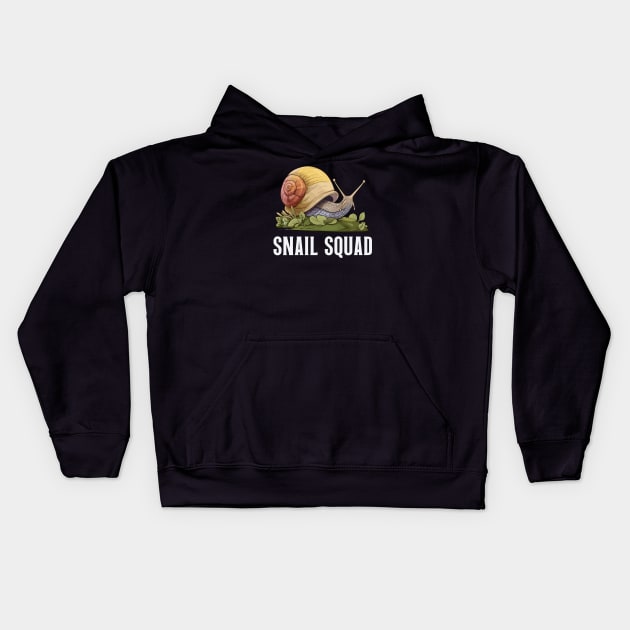 Snail Squad Kids Hoodie by Infinitee Shirts